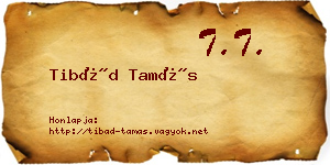 Tibád Tamás névjegykártya