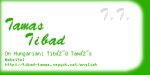 tamas tibad business card